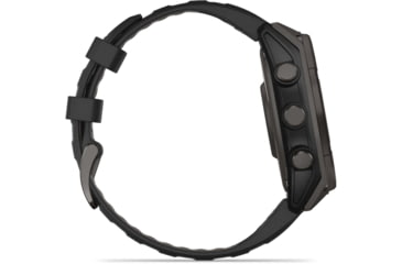 Image of Garmin fenix 8 Sapphire Solar Edition 47mm GPS Watch, Carbon Gray DLC Titanium with Black/Pebble Gray Silicone, 010-02906-10