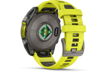 Image of Garmin fenix 8 Sapphire Solar Edition 47mm GPS Watch, Titanium with Amp Yellow/Graphite Silicone, 010-02906-20