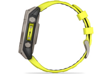 Image of Garmin fenix 8 Sapphire Solar Edition 47mm GPS Watch, Titanium with Amp Yellow/Graphite Silicone, 010-02906-20