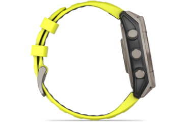 Image of Garmin fenix 8 Sapphire Solar Edition 47mm GPS Watch, Titanium with Amp Yellow/Graphite Silicone, 010-02906-20