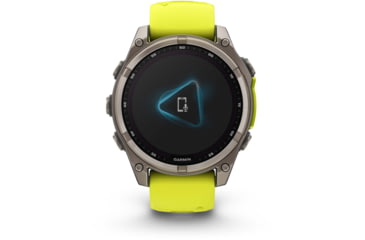 Image of Garmin fenix 8 Sapphire Solar Edition 47mm GPS Watch, Titanium with Amp Yellow/Graphite Silicone, 010-02906-20