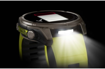 Image of Garmin fenix 8 Sapphire Solar Edition 51mm GPS Watch, Titanium with Amp Yellow/Graphite Silicone, 010-02907-20