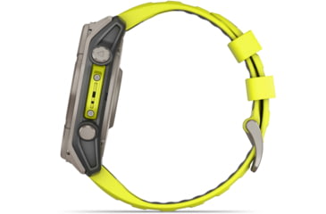 Image of Garmin fenix 8 Sapphire Solar Edition 51mm GPS Watch, Titanium with Amp Yellow/Graphite Silicone, 010-02907-20