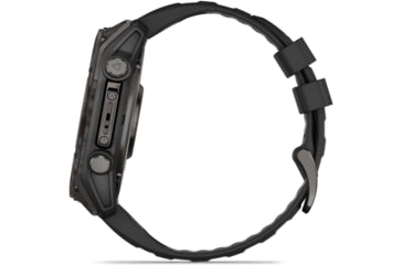 Image of Garmin fenix 8 AMOLED 51mm GPS Watch, Sapphire, Carbon Gray DLC Titanium with Black/Pebble Gray Silicone, 010-02905-20