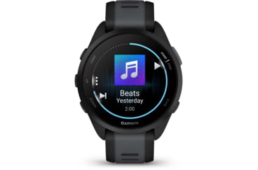 Image of Garmin Forerunner 165 Music 43mm Watch, Black/Slate Gray, 010-02863-30