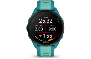 Image of Garmin Forerunner 165 Music 43mm Watch, Turquoise/Aqua, 010-02863-32