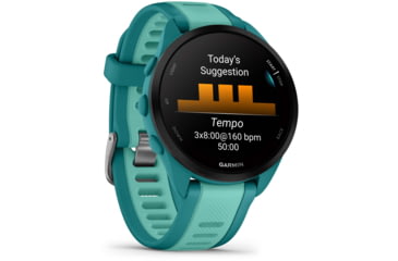 Image of Garmin Forerunner 165 Music 43mm Watch, Turquoise/Aqua, 010-02863-32