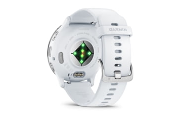 Image of Garmin Venu 3 Watch, Silver Stainless Steel Bezel w/ Whitestone Case and Silicone Band, 010-02784-00