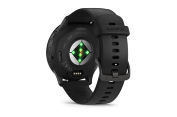 Image of Garmin Venu 3 Watch, Slate Stainless Steel Bezel w/ Black Case and Silicone Band, 010-02784-01