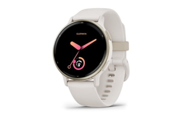 Image of Garmin Vivoactive 5 Watch, Cream Gold Aluminum Bezel w/ Ivory Case and Silicone Band, 010-02862-11