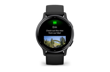 Image of Garmin Vivoactive 5 Watch, Slate Aluminim Bezel w/ Black Case and Silicone Band, 010-02862-10
