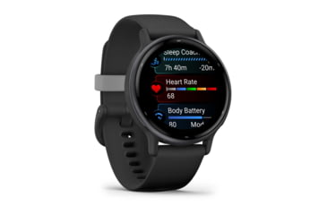 Image of Garmin Vivoactive 5 Watch, Slate Aluminim Bezel w/ Black Case and Silicone Band, 010-02862-10