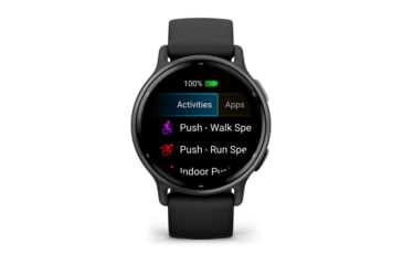 Image of Garmin Vivoactive 5 Watch, Slate Aluminim Bezel w/ Black Case and Silicone Band, 010-02862-10