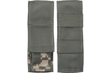 Image of Gerber Knife Sheath, Will Fit Most Folding Knife Up To 4 3/4in Closed, Green/ Acu Camo Nylon Construction, Velcro Closure, Molle Compatible, G2140