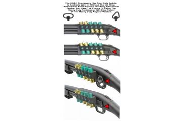 Image of GG&amp;G Mossberg 590 Shockwave Side Saddle Shell Holder, 5-Shot,w/o The QD Sling Attachment, Black, GGG-2001