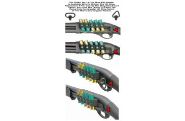 Image of GG&amp;G Remington Tac-14 Side Saddle Shell Holder, 5-Shot, w/o The QD Sling Attachment, Black, GGG-2004