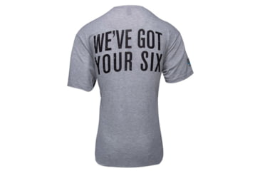 Image of Glock AP95681 Weve Got Your Six Medium Short Sleeve T-Shirt Gray Cotton/Polyes, GLKAP95680