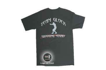 Image of Glock Black Short Sleeve T-Shirt With Team Shooting Squad Slogan Size Medium TG50020