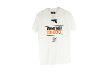Image of Glock Short Sleeve "Armed With Confidence"  Shirt, White, XXL, GLAP95050