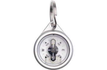 Image of Glow Rhino Waypoint Compass, Tritium Keychain Compass, Aluminum with Satin Finish, COMPASS-001-AL