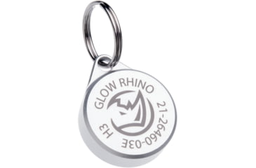 Image of Glow Rhino Waypoint Compass, Tritium Keychain Compass, Aluminum with Satin Finish, COMPASS-001-AL