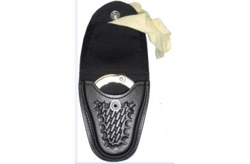 Image of Gould &amp; Goodrich Leather Duty B80 Handcuff Case/Glove Pouch, Standard Hardware, Black Weave, B80W