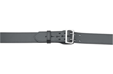 Image of Gould &amp; Goodrich 3 Tapered Front Hi-gloss Duty Belt Nickle, Black - OUL-42