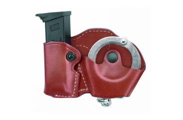 Image of Gould &amp; Goodrich Cuff/Mag Case w/Belt Loops, Beretta 83 &amp; Similar, Left Hand, Chestnut Brown, 841-1LH