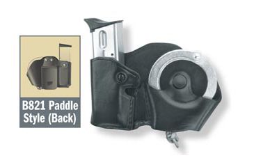 Image of Gould &amp; Goodrich Cuff/Magazine Pouch, Beretta 83/85, Kahr Micro MK9, Left Hand, Black, B821-1LH