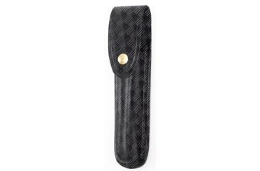 Image of Gould &amp; Goodrich Flashlight Case w/Flap Coast HP7R Flashlight, Brass Snap, Black Weave, B672-3WBR