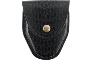 Image of Gould &amp; Goodrich S&amp;W Handcuff Case, Basket Standard Brass Snap, Black Weave, B670WBR