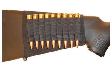 Image of GrovTec US Buttstock Cartridge Shell Holder - Rifle Open Style, 9 Loops, Black, GTAC81