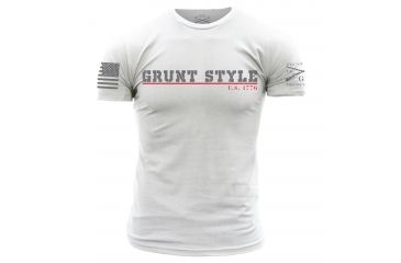 Image of Grunt Style Men's Collegiate Tee Shirt, White, Large GS2076-L