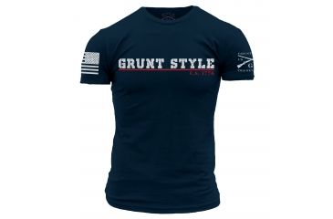 Image of Grunt Style Men's Collegiate Tee Shirt, Navy, Large GS2078-L
