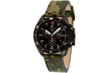 Image of H3 Tactical H3.222461.09 Field Ops Mens Watch - Timer, Black Dial, Camo Leather Band 