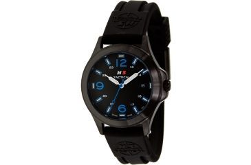 Image of H3 Tactical H3.602232.09 Colors Mens Watch - Black Rubber Band, Black Dial, Blue Markers