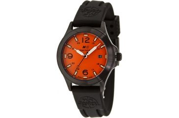Image of H3 Tactical H3.602531.09 Colors Mens Watch - Black Rubber Band, Orange Dial, White Markers