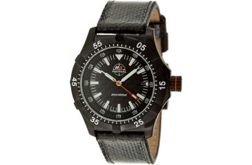 Image of H3 Tactical H3.102181.11 Xtreme-Tec Mens Watch - 48mm, Black Dial, Black Leather Band 