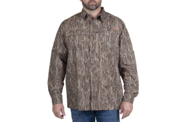 Image of Habit Hatcher Pass Camo Guide Shirt - Mens, Long Sleave, Mossy Oak New Bottomland, Large, TS10409-M-8-6-L-014