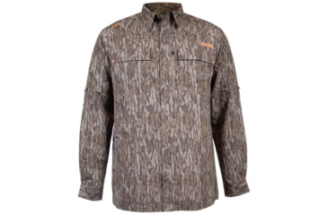 Image of Habit Hatcher Pass Camo Guide Shirt - Mens, Long Sleave, Mossy Oak New Bottomland, Large, TS10409-M-8-6-L-014