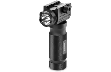 Image of Hawke Sport Optics Red Laser/LED Flashlight Foregrip, CR123A, Red/White, Black, 43111