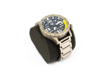 Image of Hazard 4 HeavyWaterDiver BlackTie B Ti Bracelet Yellow GMT, Silver, HWD-TI-B-G-Y-KW-GGYG