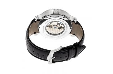 Image of Heritor Automatic Aries Skeleton Bracelet Watch, silver  black HERHR4404