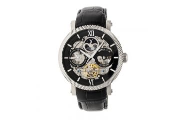 Image of Heritor Automatic Aries Skeleton Bracelet Watch, black  black HERHR4405