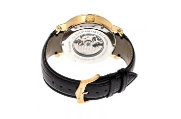 Image of Heritor Automatic Aries Skeleton Bracelet Watch, silver  black HERHR4406