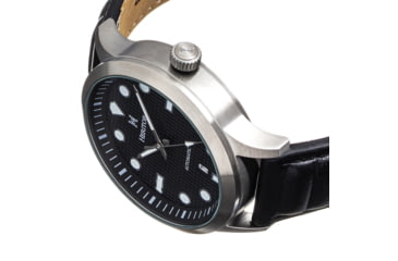 Image of Heritor Automatic Bradford Leather-Band Watch w/Date, Black - Mens, HERHS1102