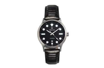 Image of Heritor Automatic Bradford Leather-Band Watch w/Date, Black - Mens, HERHS1102