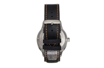 Image of Heritor Automatic Bradford Leather-Band Watch w/Date, Black/Orange - Mens, HERHS1105