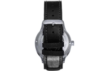Image of Heritor Automatic Bradford Leather-Band Watch w/Date, Silver/Black, One Size, HERHS1106
