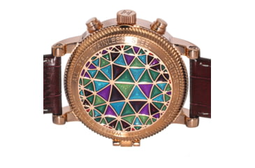 Image of Heritor Automatic Legacy Leather-Band Watch w/Day/Date, Rose Gold/Brown - Mens, HERHR9704